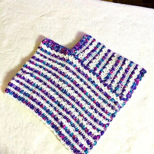 NEW Girls Poncho Crochet Sleeveless Coverup